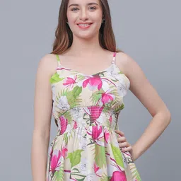 Frolic Rolic Floral Print Crepe Cinched Waist Top-image-46