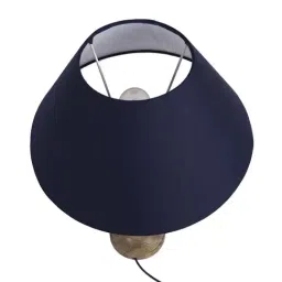 Homesake Natural Mabel Rustic Table Lamp with Blue Shade (Bulb Included) - Set of 1 image 4