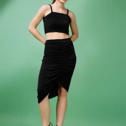 PURVAJA Black Midi Co-Ord Set-image-70