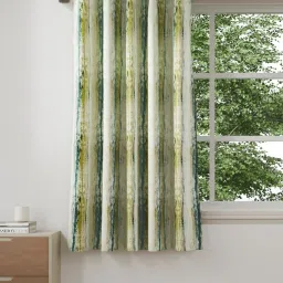 DDecor Abstract Multicolor Polyester 5 ft Window Curtain image 1