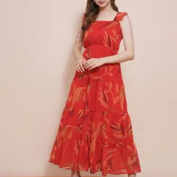 Globus Red Printed Maxi Dress-image-65