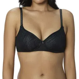 Triumph Black Comfort Fit Self Pattern Bra-picture-23