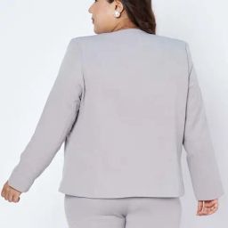 Brinns Grey Regular Fit Plus Size Blazer image 2