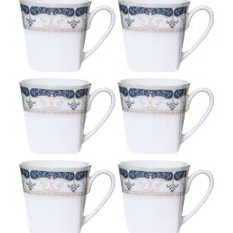 Sonaki White Bone china Tea & Coffee Mug - Set of 6 image 3