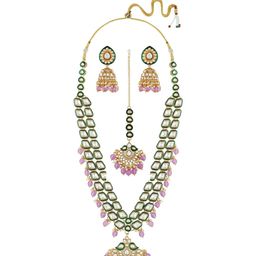 Zaveri Pearls Stone-Studded & Beaded Jewellery Set-49