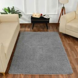 Presto Light Grey Polyester Soft Feel Anti-Skid Carpet-2