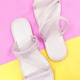 The Madras Trunk Women's Indie Off White Casual Sandals-image-87