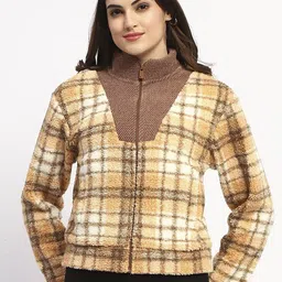 Madame Women Checked Sweatshirt-image-38