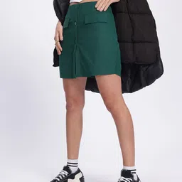 glitchez Urban Chic Front Slit Skorts-image-88