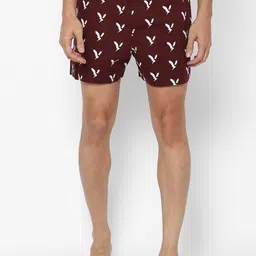 AMERICAN EAGLE OUTFITTERS Men Burgundy Printed Boxers WEC0231101613-image-42
