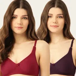 Lady Lyka Multicolor Non Wired Non Padded T-Shirt Bra (Pack Of 2)-image-58