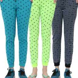 Vimal Jonney Multicolor Cotton Trackpants Pack of - 3-32
