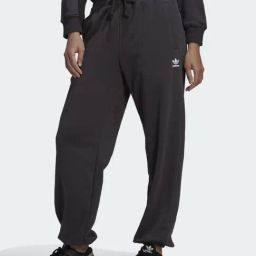 Adidas Originals Black Cotton Mid Rise Track Pants-image-64