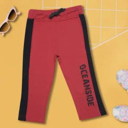 Dollar Boys Red Graphic Print Capri-picture-23