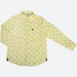 Cantabil Boys Yellow Cotton Printed Full Sleeves Shirt-picture-32