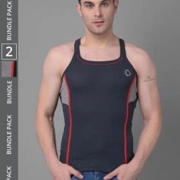 Dollar Bigboss Assorted Cotton Regular Fit Vest - Pack Of 2-image-64