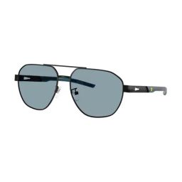 FERRARI SCUDERIA Blue UV Protection Irregular Sunglasses for Men-image-40
