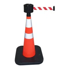 RS PRO Weighted Orange, White 1.05 m PVC Safety Cone With Strap Reel, 2041803-image-5