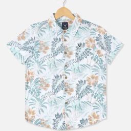 Allen Solly Boys White Cotton Print Shirt-picture-20