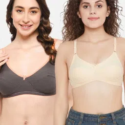 Clovia Multicolor Full Coverage Non-Wired Everyday Bra - Pack of 2 image 1