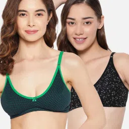Clovia Multicolor Full Coverage Non-Wired Bra - Pack of 2 image 1