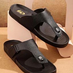 ID Men's Black T-Strap Sandals-image-60