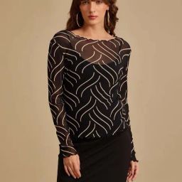 Kazo Black Printed Top-image-41