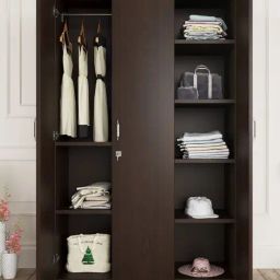 Nilkamal Willy 3 Door Wardrobe without Mirror (New Wenge)-46