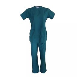LOYAL NEEDS Y Neck Short Sleeves Double Stitch Scrub Suit Customised Polycotton Fabric FSYBG XL Size For Female-image-63