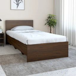 Nilkamal Arthur Walnut Brown Engineered Wood Single Bed without Storage-7