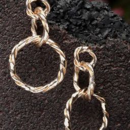 Karatcart Gold Plated Round Drop Earrings for Women-0