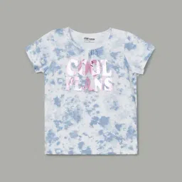 Fame Forever by Lifestyle Girls Blue Cotton Printed T-Shirt-picture-13