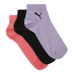 Puma Quarter Multicolor Cotton Solid Large Socks - Pack of 3-image-68