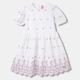 Blue Giraffe Kids White Dress-image-66