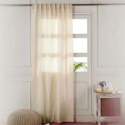 Peepul Tree Off-White Pure Cotton Semi Sheer Window Curtain-10
