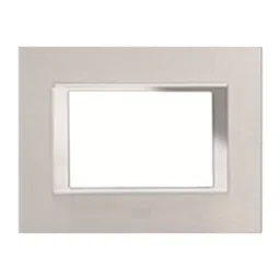 Anchor Roma Urban Sheen 18 Module Brushed Aluminum Polycarbonate Cover Plate with Base Frame, 66918BA-30