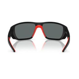 FERRARI SCUDERIA Grey Polarized Rectangular Sunglasses for Men image 4