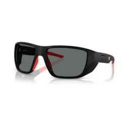 FERRARI SCUDERIA Grey Polarized Rectangular Sunglasses for Men-11