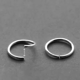 Sangria 925 Sterling Silver Moonround Piercing Ring Nosepin-14