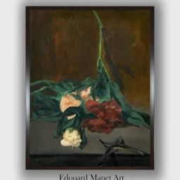 The Art House Brown & Green A Stem of Peonies and Pruning Shears Wooden Painting Wall Art-image-69