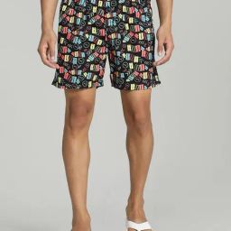 Puma Black Regular Fit Printed Boxers-image-99