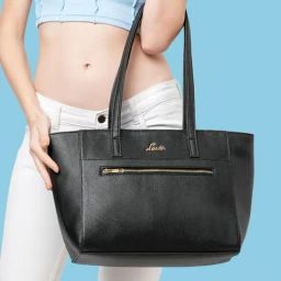 Lavie Herring Ziptula Black Synthetic Solid Tote Handbag-image-90