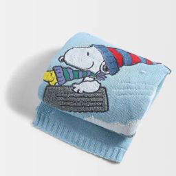 MiArcus Peanuts Printed Blue 10 TC Cotton Kiddo Knitted Blanket-image-37