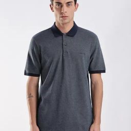 CALVIN KLEIN JEANS Blue Regular Fit Solid T-Shirt-image-15