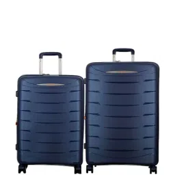 Jump Furano 2 Metallic Blue 8 Wheels Large Hard Cabin Trolley Bag Set of 2-image-18