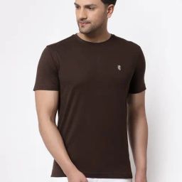 Red Tape Brown Cotton Regular Fit T-Shirt-image-46