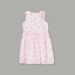 Fame Forever by Lifestyle Kids White Printed Regular Fit Dress-picture-25