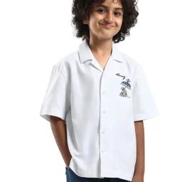 Rare Ones Boys White Embroidered Shirt-image-22