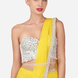 Zaveri Pearls Gold Tone Kundan Embellished Beaded Chain Fringe Bridal Kamarbandh-ZPFK16130-image-45