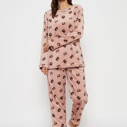 Camey Women Cartoon Characters Printed Full Sleeve Round Neck Night suit-image-85
